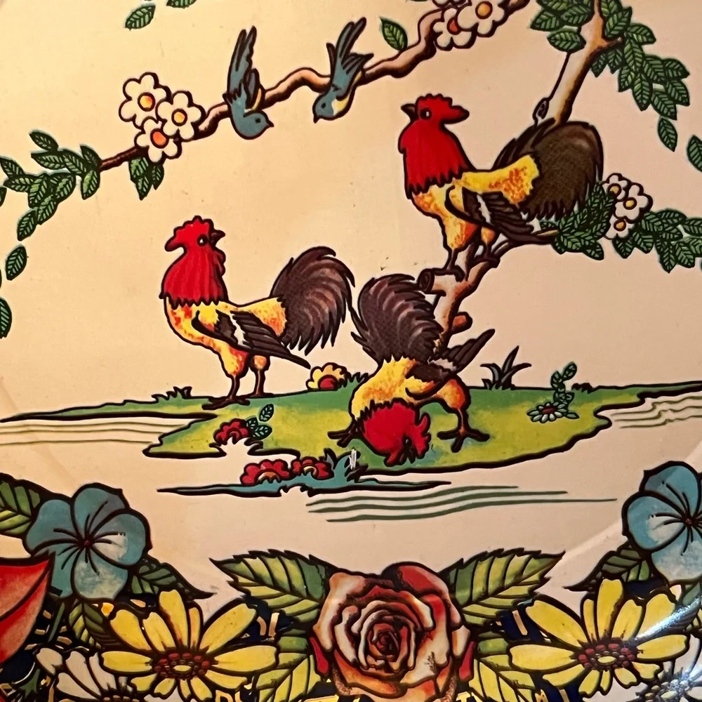 Vin Metal Tin Plate Brazil Rooster “ Action Industries Brazil”